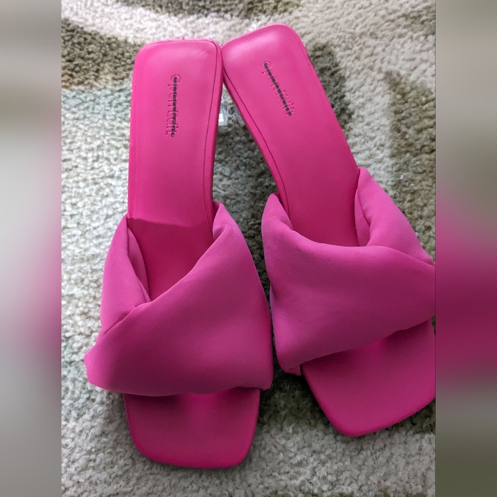 Open Edit Pink Heeled Sandals Size 8.5